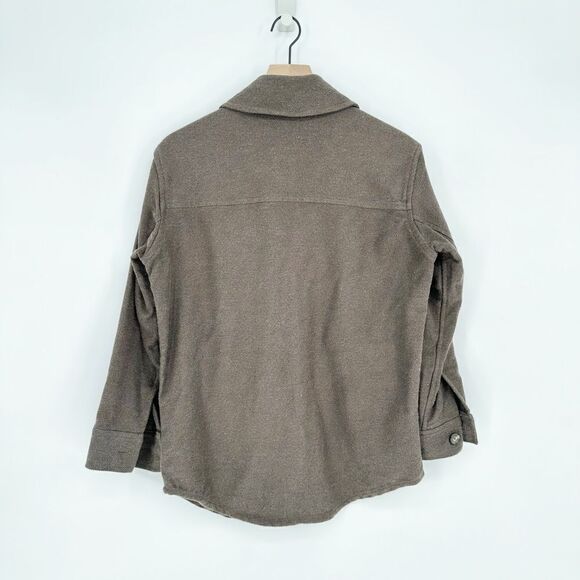 Everlane Oversized Shirt Jacket Shacket Button Down Dark Brown Women's XS - Picture 4 of 6